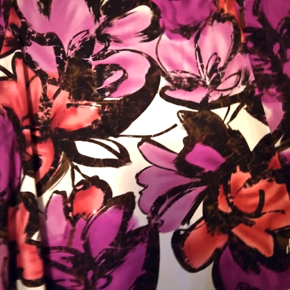 Sunny Taylor Floral Panel A-Line Skirt, Size: 12. - Picture 7 of 10